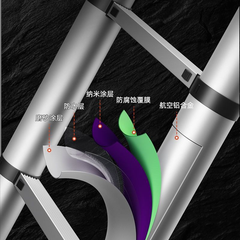 加厚铝合金伸缩梯子防晃升降工程梯便携家用直梯带钩8米楼梯