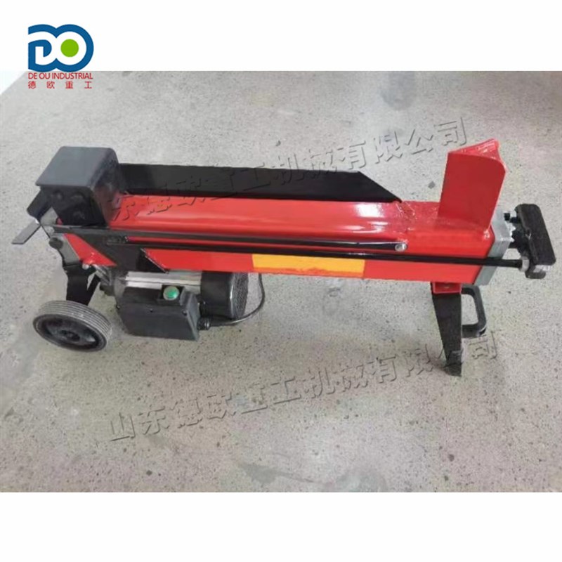 小型家用电动劈柴机 造纸业木材劈开设备 液压缸推进木墩劈裂机