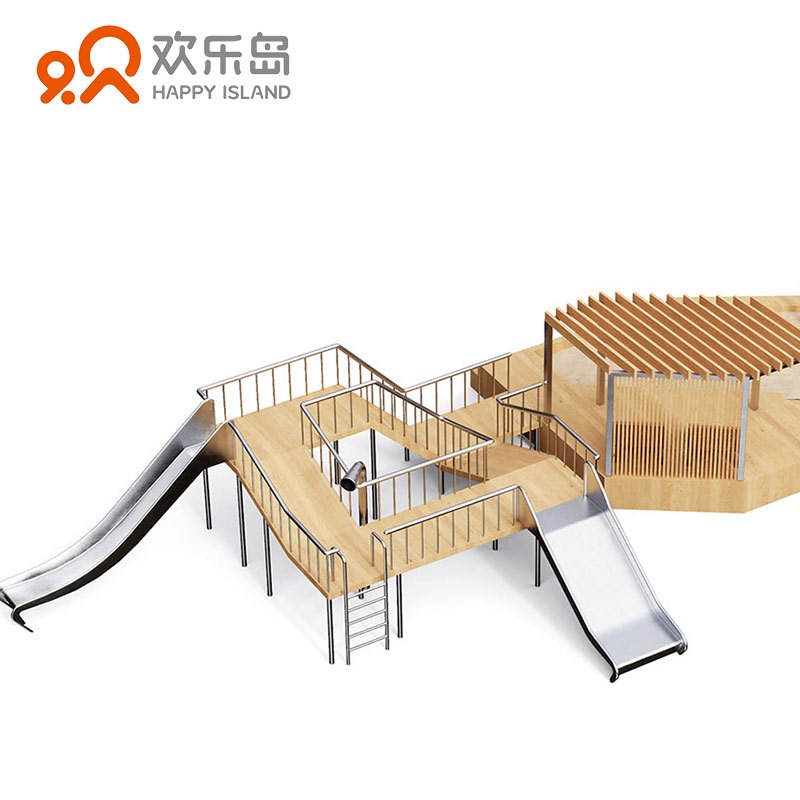 平台滑梯规划设计公园小区不锈钢滑滑梯供应商儿童乐园设备