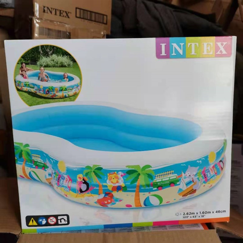 INTEX 56490 充气泳池八字型泳池家庭游泳池家居创意儿童戏水池