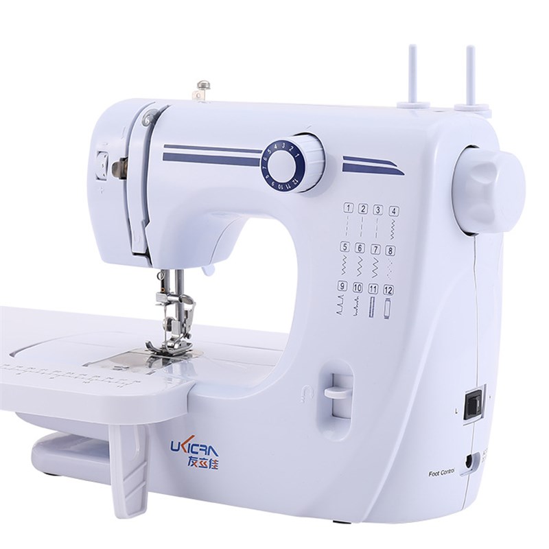 友立佳608A缝纫机家用电动台式带锁边小型机械多功能迷你吃厚