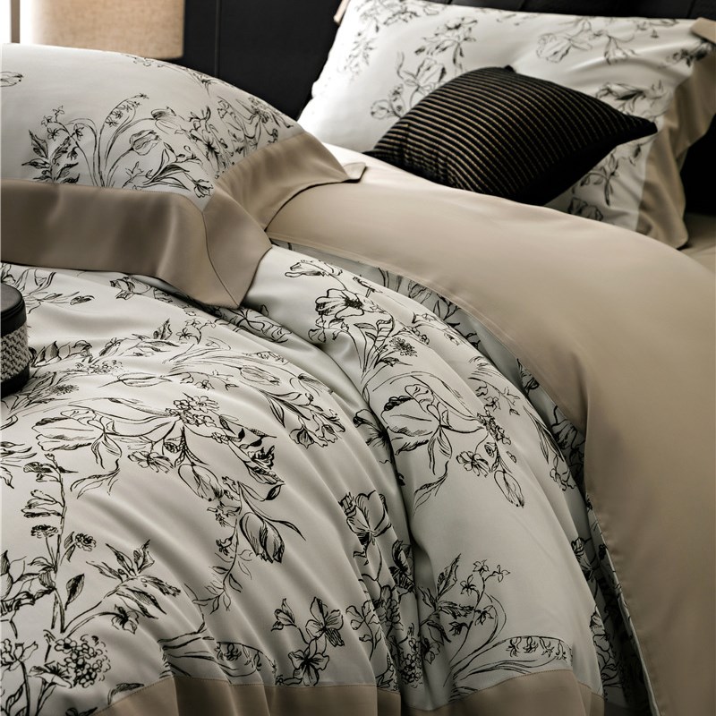 爽滑天丝棉丨美式复古S100LF奶丝四件套数码印花超柔春夏轻盈裸睡