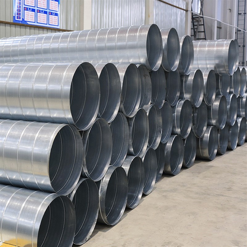 厂房通风除尘镀锌风管 加工白铁皮通风管道圆形镀锌螺旋风管