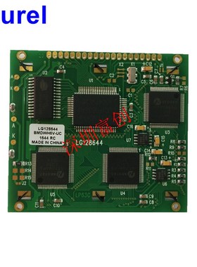 点阵屏12864 lcd显示屏电力高可靠 T6963C 蓝底白字LG128644