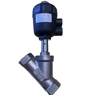 DN25 不锈钢丝口角座阀胶头气动Y型蒸汽阀 DN20 DN15 高温阀门