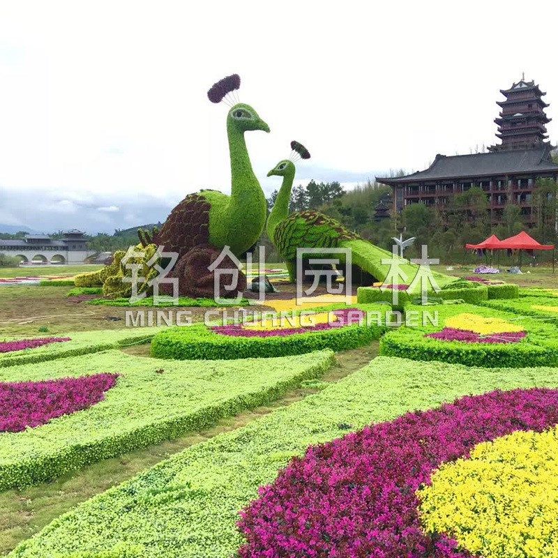 铭创大型仿真花绿雕动物造型园林植物户外公园工艺品摆件仿真绿雕