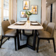 北欧大理石餐桌椅组合现代实木餐桌简约小户型家用客厅长方形饭桌