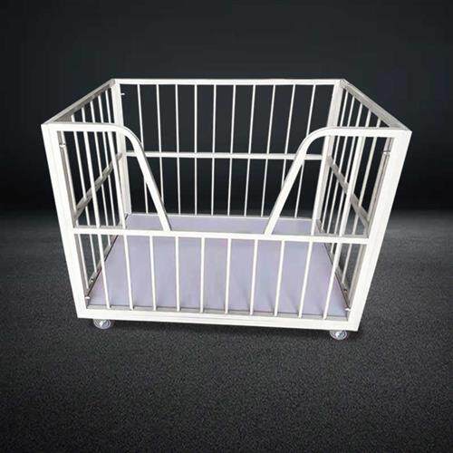 服装厂周转车裁片布料车带u型口凹式搬运车工业平板手推车