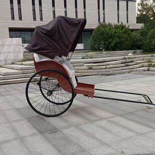人力上海黄包车复古婚庆民国人力车双人拉客电动景区观光道具摄影