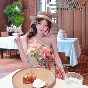 定制花束印花抹胸收腰古早裙 bewithRosey 馥郁花束