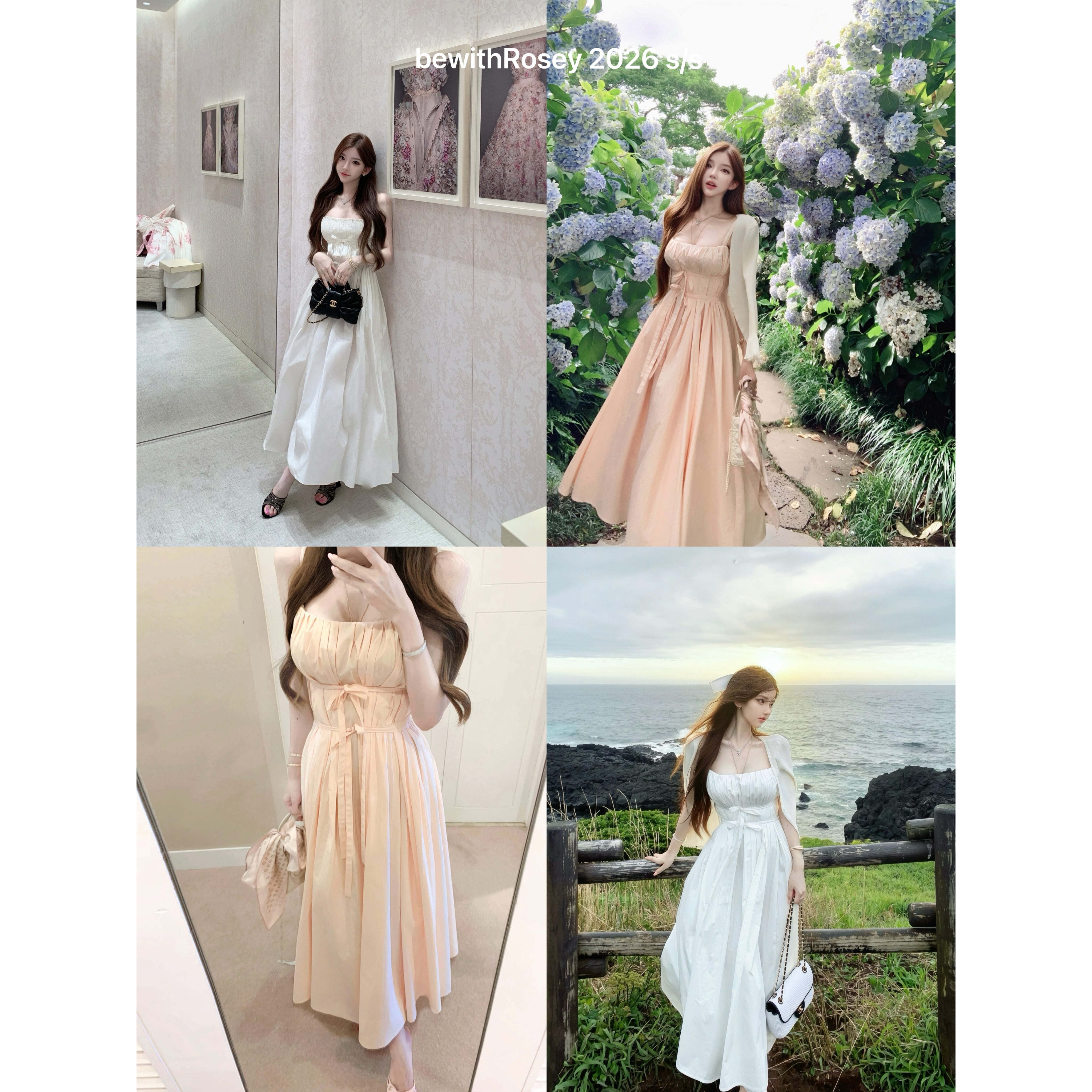 bewithRosey【白桃千褶】yb5w+ D家26s私服百褶长裙