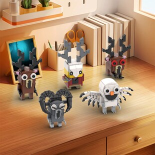 森林的99夜周边玩具积木Roblox游戏山羊怪鹿猫头鹰拼装男孩礼物