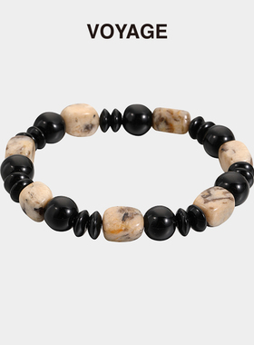 复古国风天然石串珠手链男款男士小众高级感男生手串珠子饰品手环