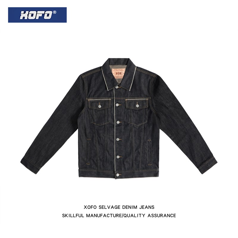 春秋季新款原牛渐变赤耳边男士日系休闲修身工装夹克硬朗潮男外套