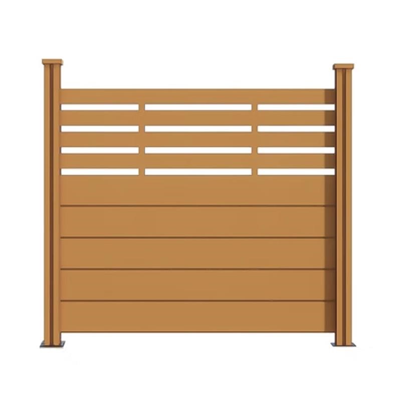 塑木围栏户外花园木塑护栏庭院围墙板H花园篱笆隔断露台竖版围栏