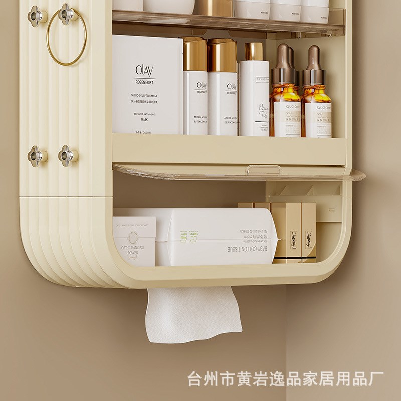 卫生间置物架墙上壁挂浴室化妆品洗漱台壁龛多层收纳柜架子免打孔