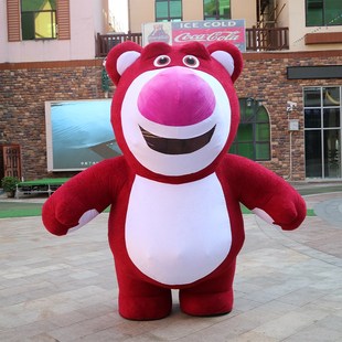 充气草莓熊卡通人偶服装真人穿戴开业活动表演玩偶服人偶装
