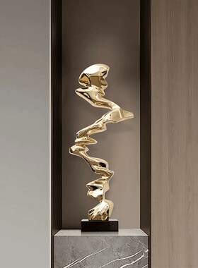 抽象落地艺术雕塑j摆件入户玄关壁龛客厅酒店电视柜地台轻奢装饰