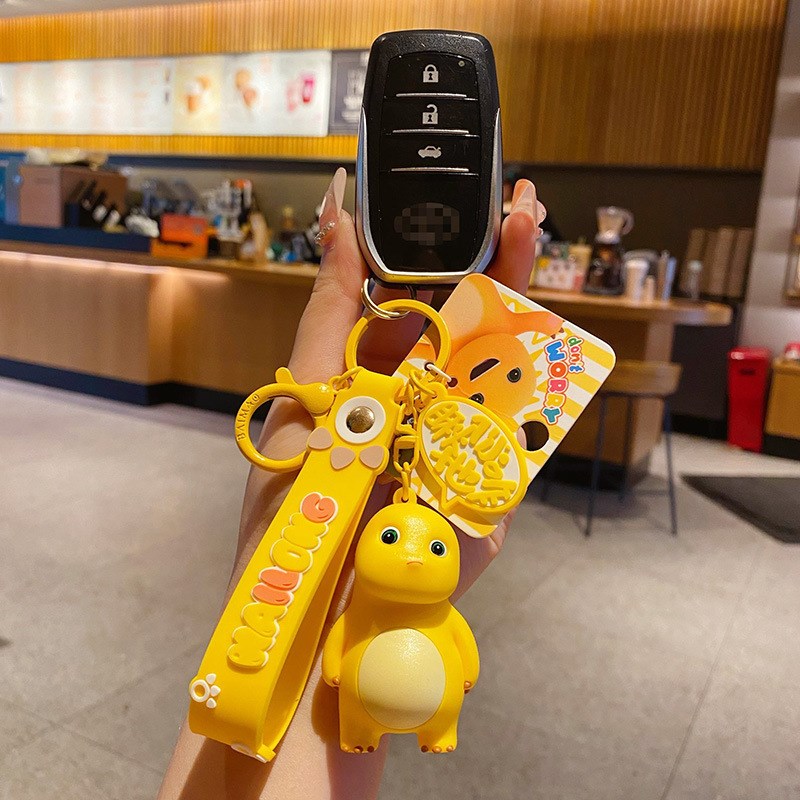 正版卡通送你花花奶龙钥匙扣女可爱网红滴胶公仔钥匙链情侣包挂件