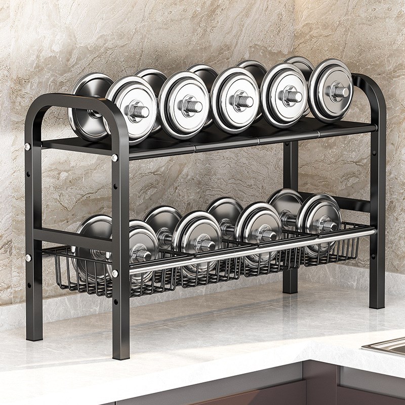 不锈钢浴室厨房水槽下置物架可伸缩储物架多功能厨柜分层收纳架子