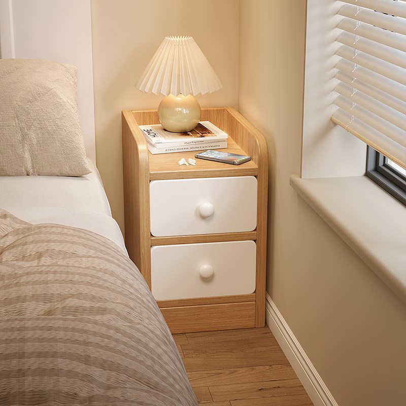 床头柜实木家用卧室现代简约小型20CM30公分极窄夹缝窄边置物柜子