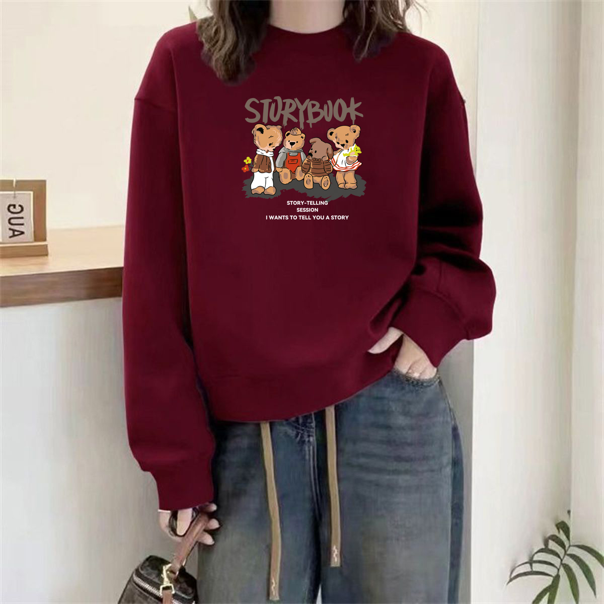 高端专柜即墨纯棉加绒加厚卫衣女