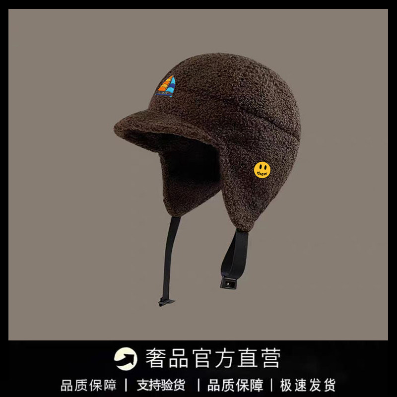 【一折专区】DREW SEEW 笑脸户外出游百搭防寒保暖简约鸭舌帽防风