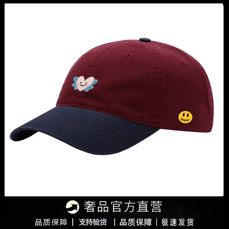 【一折专区】DREW SEEW 笑脸可爱棒球帽户外百搭遮阳鸭舌帽男女潮