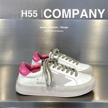 H55女鞋美式甜心潮牌厚底春夏新款百搭脏脏鞋做旧星星板鞋-67-032