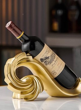 红酒架摆件轻奢高档酒柜装u饰品客厅红酒架子家用葡萄酒架斜放高