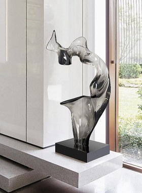 桌面轻奢b抽象雕塑工艺品时尚简约现代家居样板房客厅软装落地摆