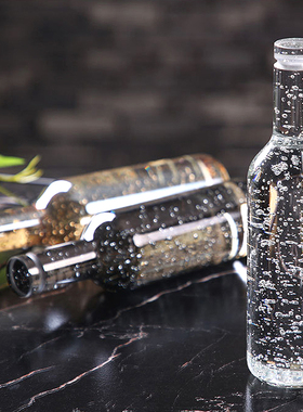 北欧轻奢现代透明气泡水晶酒樽A瓶子样板房家居电视柜酒柜装饰摆