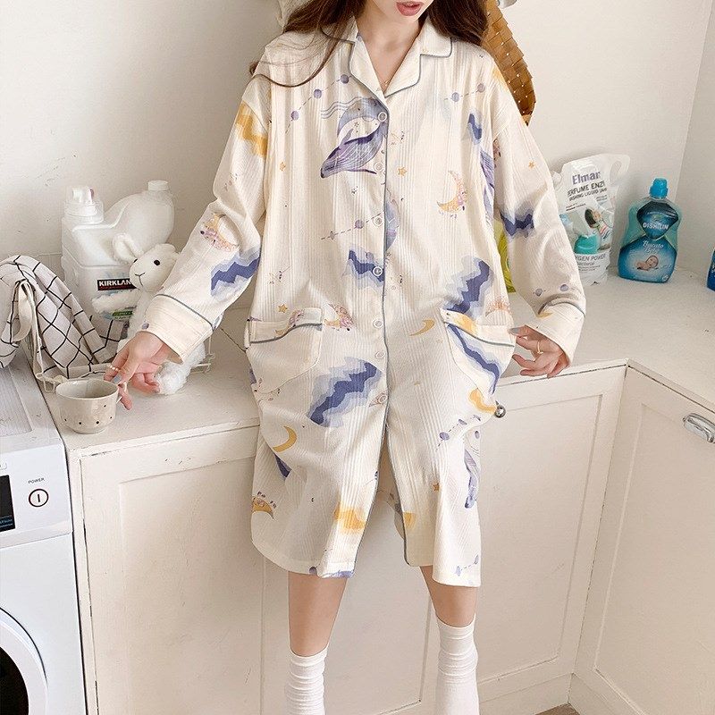 哺乳睡裙女韩版春秋季纯棉长袖月子裙孕待产款喂奶连体睡衣家居服,孕妇装/孕产妇用品/营养,哺乳衣/月子服,淘宝优惠券,粉丝福利购,淘宝优惠卷