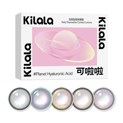 可啦啦迪士尼米奇氛围感玻尿酸美瞳日抛10片装隐形眼镜大直径官方