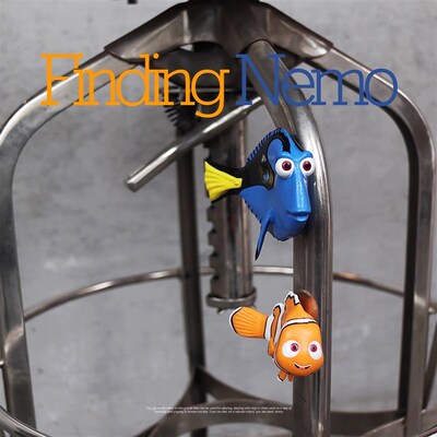 3D立体小v丑鱼多莉冰箱贴