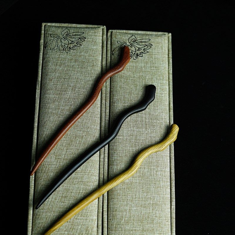 新中式简约黑檀木发簪子加长复古风高级感红檀发钗盘头饰绿檀素簪,饰品/流行首饰/时尚饰品新,发饰,淘宝优惠券,粉丝福利购,淘宝优惠卷