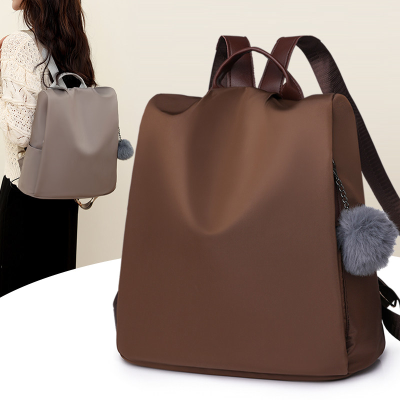 防盗双肩包女2024韩版潮流大容量背包多功能两用书包百搭通勤女包