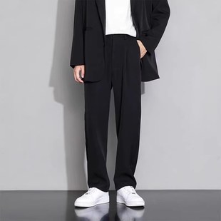 夏薄料195高个子加长男裤子120CM百搭西装裤直筒西裤男坠感休闲裤
