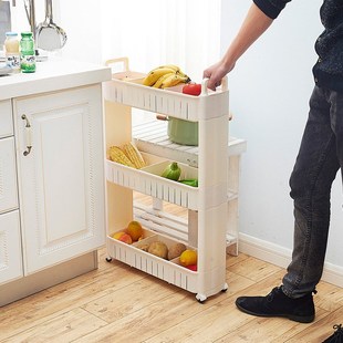 36Y710cm宽塑料冰箱缝隙收纳架浴F室厨房夹缝储物整理架落地间隙