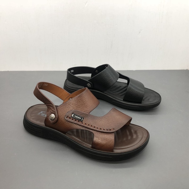 工厂新款断码真皮男鞋夏季平底休闲洋气时尚简约轻便牛皮男凉鞋,流行男鞋,其他凉鞋,淘宝优惠券,粉丝福利购,淘宝优惠卷