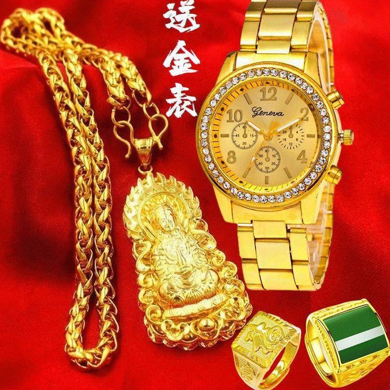 新奇创意假仿真道具大金特意吊坠玩气金项链链子氛围氛直播间搞笑