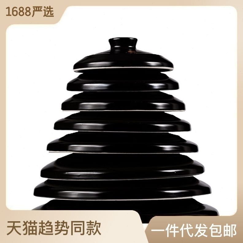 壶药煲汤煲汤锅盖子盖煲盖炖锅康舒  黑色瓷白色锅盖盖陶瓷砂锅