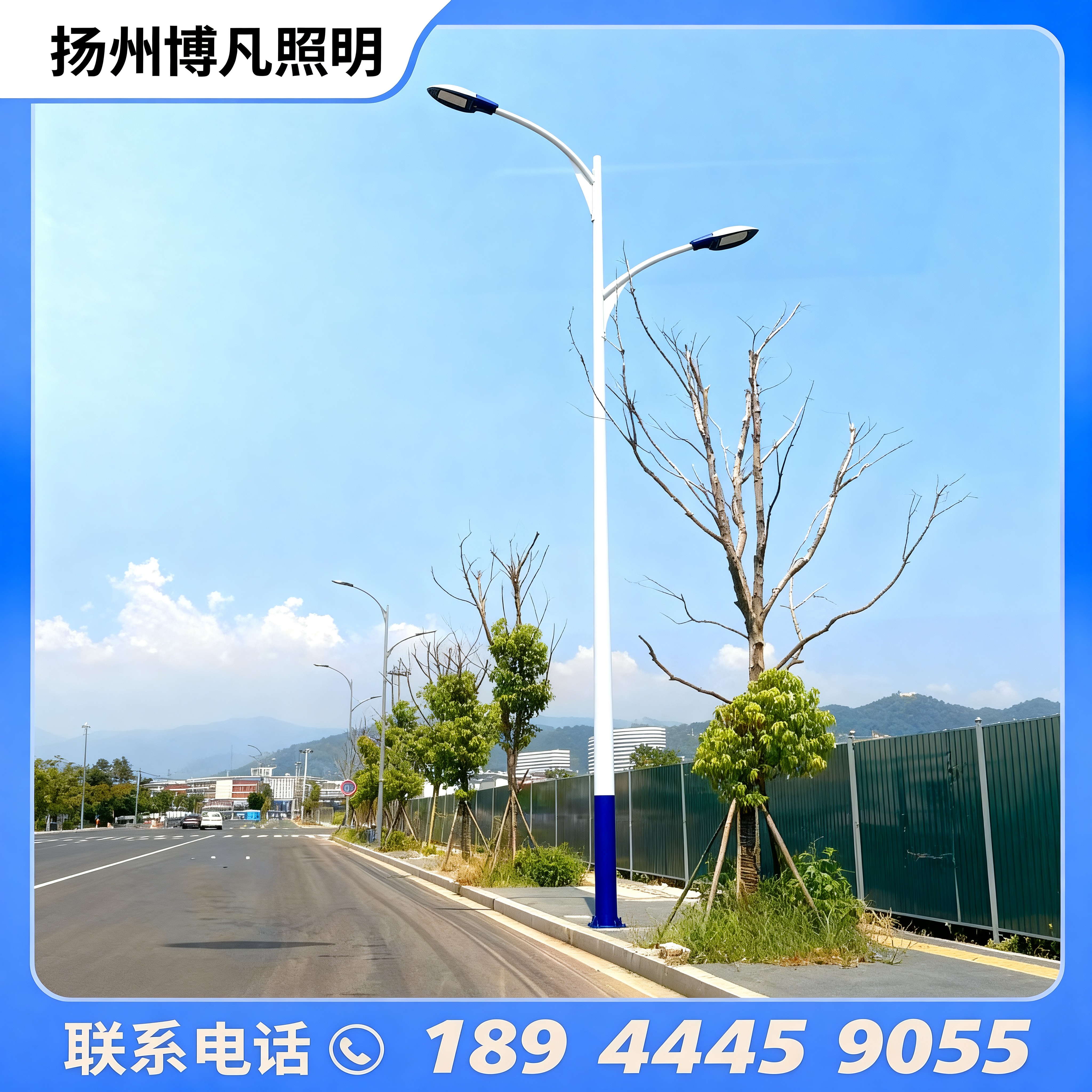 博昱路灯灯杆厂家7米8米9米10米11米12米超亮防水led220v热浸镀锌