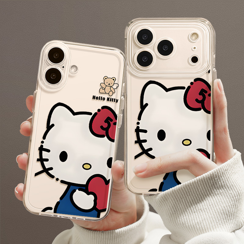 可爱HelloKitty适用iPhone17promax手机壳苹果16pro液态15pro硅胶壳16promax保护套女高级感12卡通13超火air