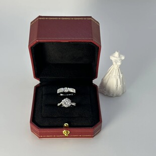 戒指结婚仿真一对婚戒对戒情侣假钻石求婚婚礼交换仪式 用活口戒指