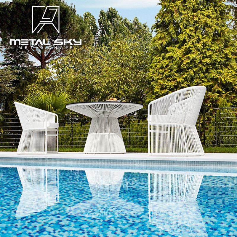 户藤外椅三件庭套室外民藤编组宿合餐桌椅院绳编休闲椅厂家T-061,商业/办公家具,商用藤编家具,淘宝优惠券,粉丝福利购,淘宝优惠卷