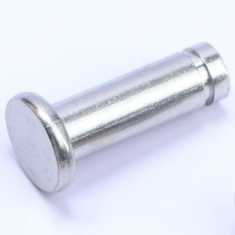 304不锈钢头平带槽销轴 卡销簧销 定位圆柱插销M3MM5M6M84M10M12