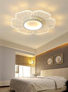 简约现代LED卧室吸顶灯创意时尚花形客厅智能三色书房灯房间灯具