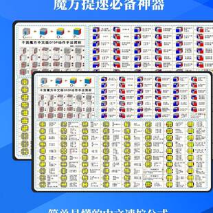 干货魔方中文版CFOP训练桌垫儿童魔方还原提速练习垫魔方速拧垫子