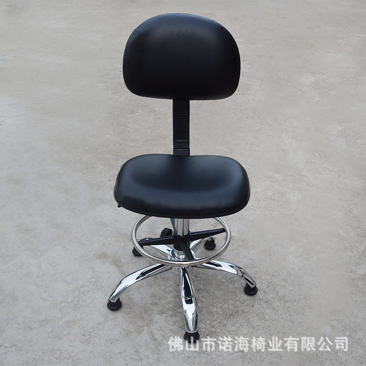 诺海椅业厂家直供靠背皮革工作椅防静电可旋转可升降办公椅批发